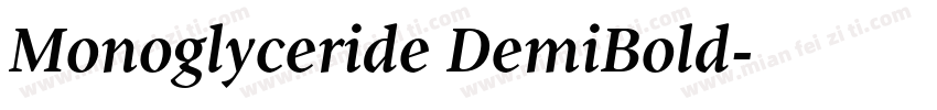 Monoglyceride DemiBold字体转换